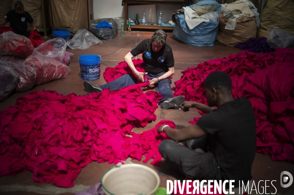 Recyclage de tissu à Prato
