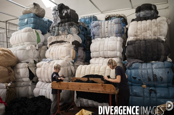 Recyclage de tissu à Prato