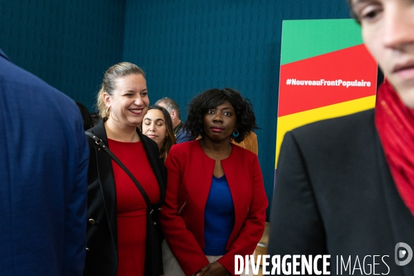Conférence de presse du Nouveau Front populaire à la Maison de la Chimie