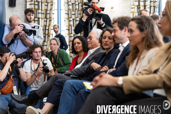 Conférence de presse du Nouveau Front populaire à la Maison de la Chimie