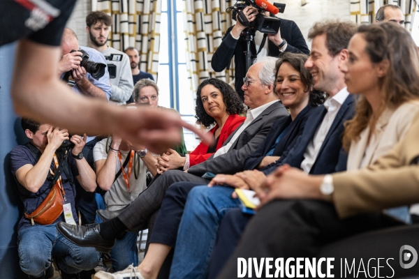 Conférence de presse du Nouveau Front populaire à la Maison de la Chimie
