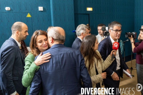 Conférence de presse du Nouveau Front populaire à la Maison de la Chimie