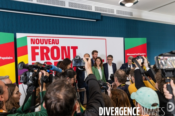 Conférence de presse du Nouveau Front populaire à la Maison de la Chimie