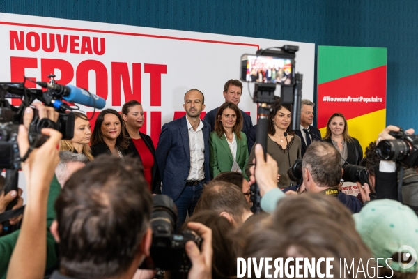 Conférence de presse du Nouveau Front populaire à la Maison de la Chimie