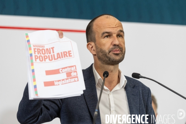 Conférence de presse du Nouveau Front populaire à la Maison de la Chimie