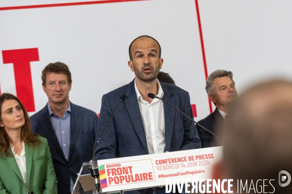 Conférence de presse du Nouveau Front populaire à la Maison de la Chimie