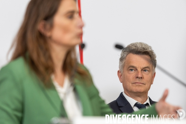 Conférence de presse du Nouveau Front populaire à la Maison de la Chimie