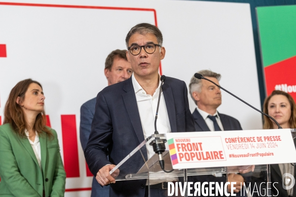 Conférence de presse du Nouveau Front populaire à la Maison de la Chimie