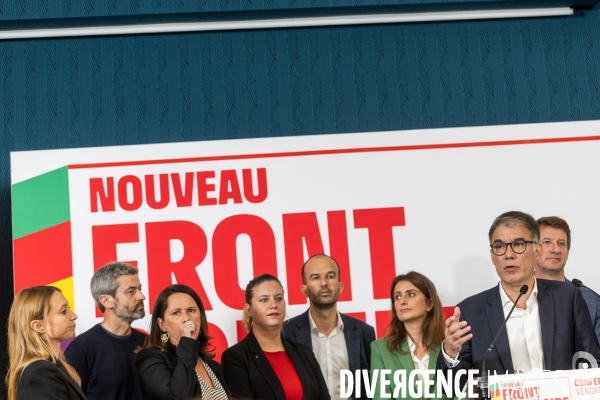 Conférence de presse du Nouveau Front populaire à la Maison de la Chimie