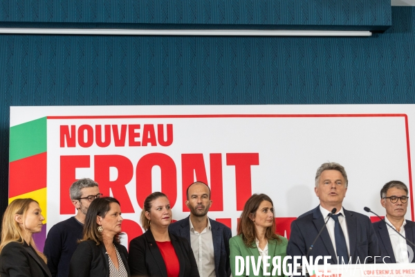 Conférence de presse du Nouveau Front populaire à la Maison de la Chimie