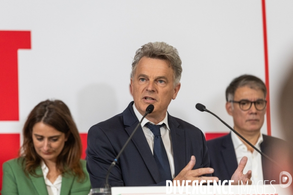 Conférence de presse du Nouveau Front populaire à la Maison de la Chimie