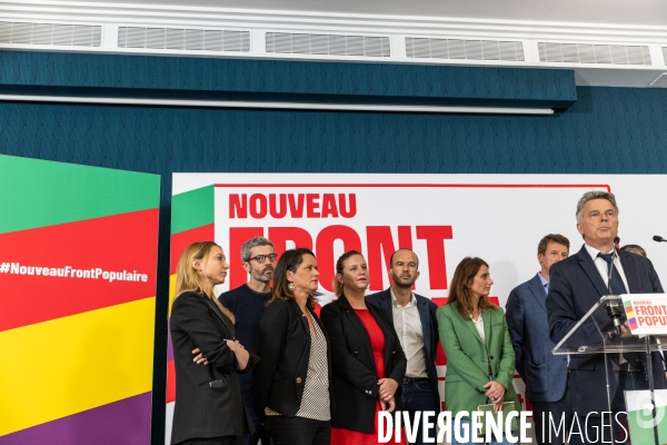 Conférence de presse du Nouveau Front populaire à la Maison de la Chimie