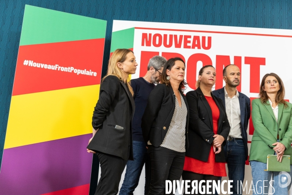 Conférence de presse du Nouveau Front populaire à la Maison de la Chimie