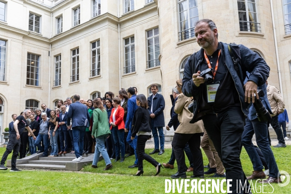 Conférence de presse du Nouveau Front populaire à la Maison de la Chimie