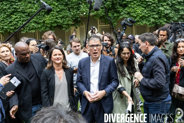 Conférence de presse du Nouveau Front populaire à la Maison de la Chimie
