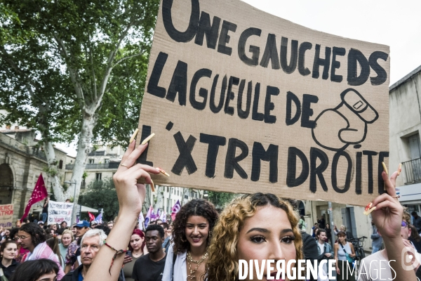 Montpellier - Manifestation contre l extreme droite