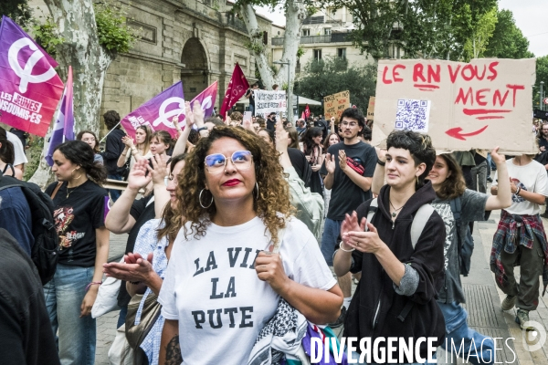 Montpellier - Manifestation contre l extreme droite