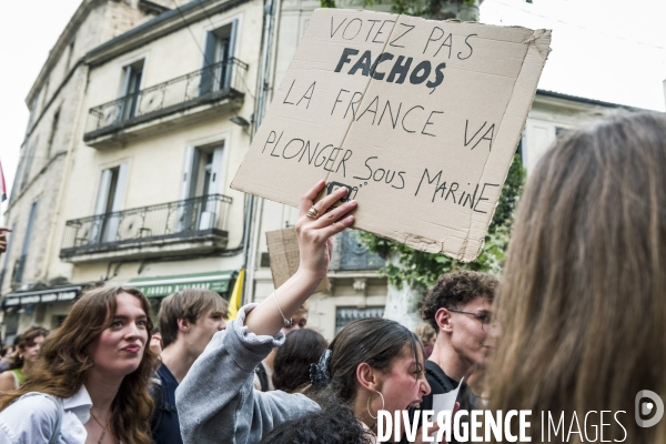 Montpellier - Manifestation contre l extreme droite