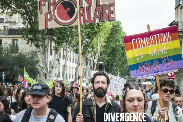 Montpellier - Manifestation contre l extreme droite
