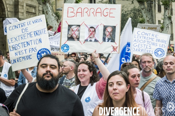 Montpellier - Manifestation contre l extreme droite