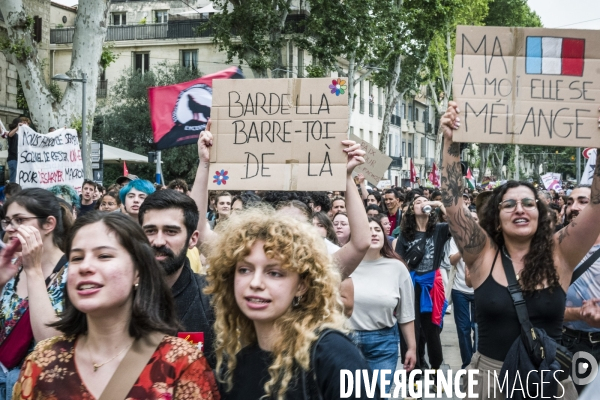 Montpellier - Manifestation contre l extreme droite