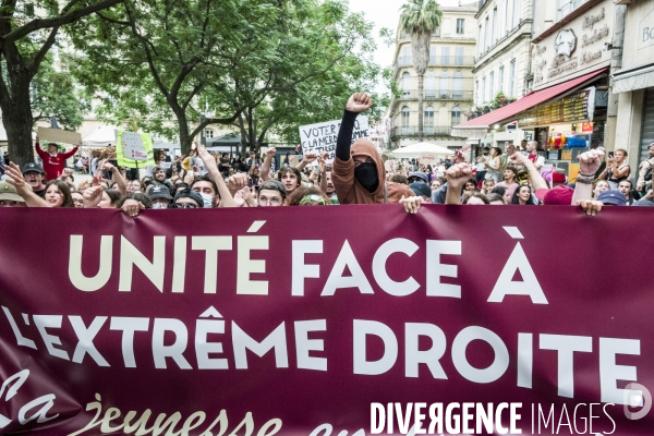 Montpellier - Manifestation contre l extreme droite