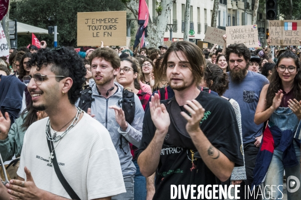 Montpellier - Manifestation contre l extreme droite