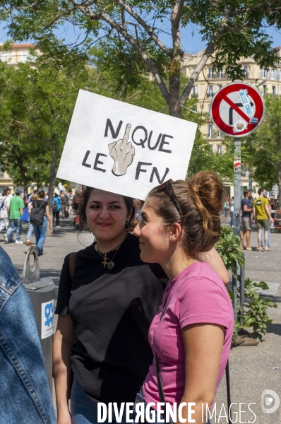 Manifestation contre l’extrême droite à Marseille