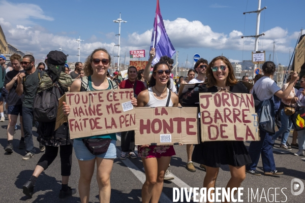 Manifestation contre l’extrême droite à Marseille