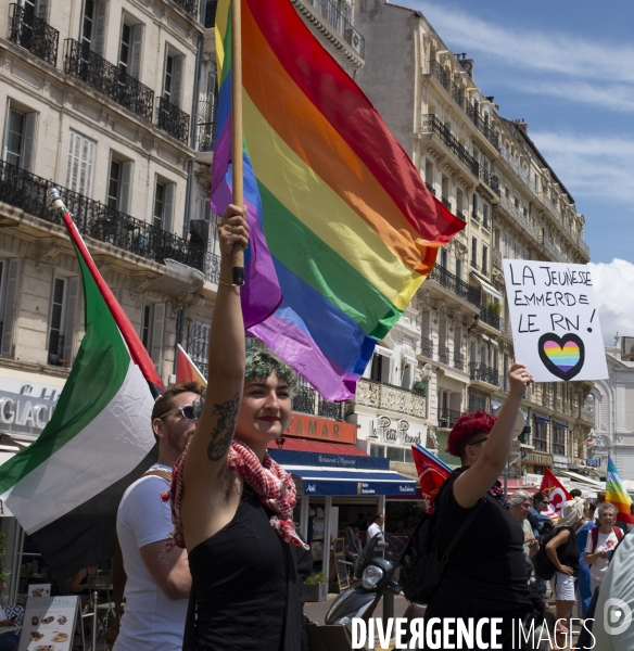 Manifestation contre l’extrême droite à Marseille