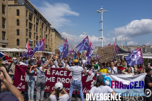 Manifestation contre l’extrême droite à Marseille