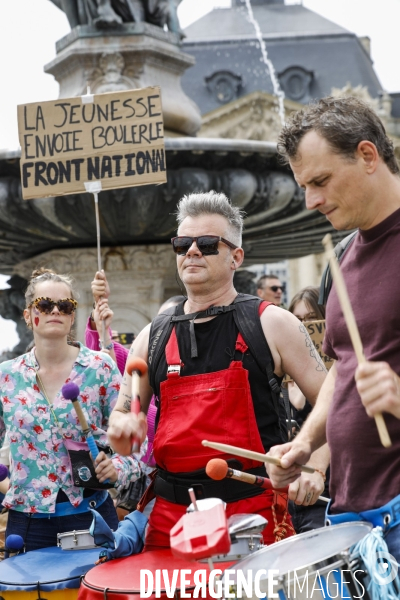 Bordeaux, Manifestation contre l extrême droite pour les élections législatives.