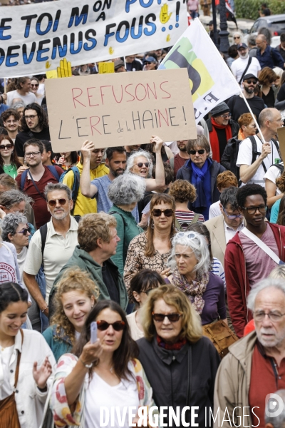 Bordeaux, Manifestation contre l extrême droite pour les élections législatives.