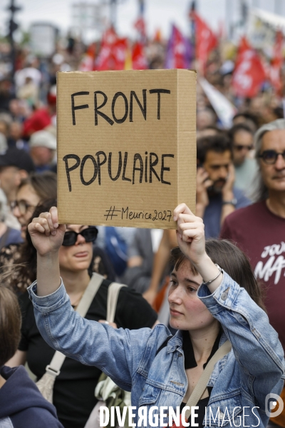 Bordeaux, Manifestation contre l extrême droite pour les élections législatives.
