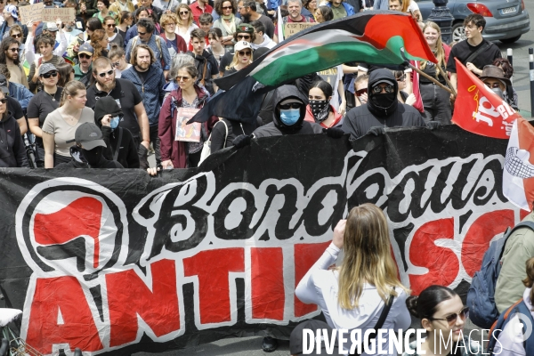 Bordeaux, Manifestation contre l extrême droite pour les élections législatives.
