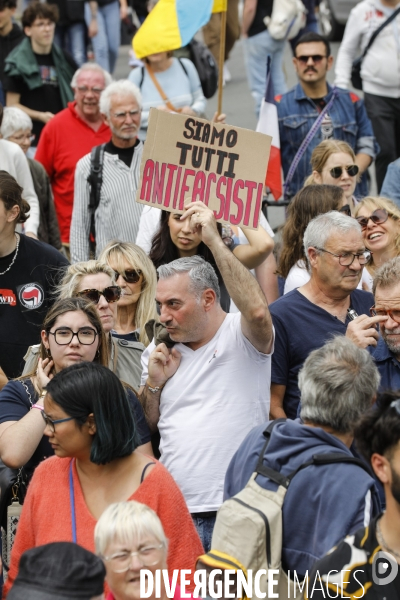 Bordeaux, Manifestation contre l extrême droite pour les élections législatives.