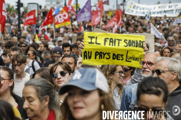Bordeaux, Manifestation contre l extrême droite pour les élections législatives.