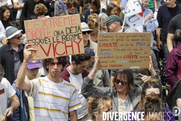 Bordeaux, Manifestation contre l extrême droite pour les élections législatives.