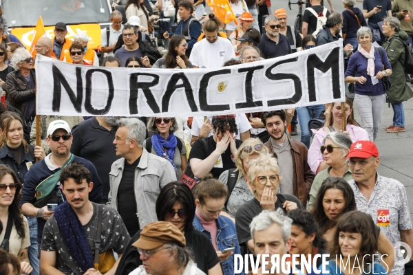 Bordeaux, Manifestation contre l extrême droite pour les élections législatives.