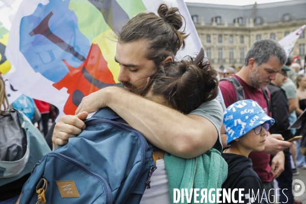 Bordeaux, Manifestation contre l extrême droite pour les élections législatives.