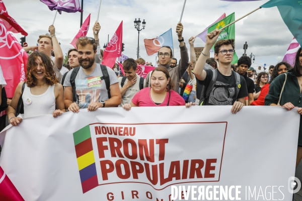 Bordeaux, Manifestation contre l extrême droite pour les élections législatives.