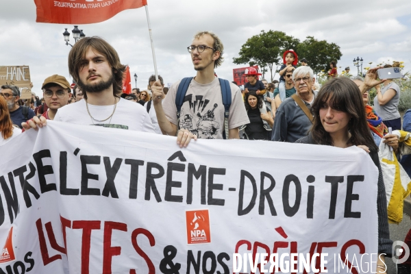 Bordeaux, Manifestation contre l extrême droite pour les élections législatives.
