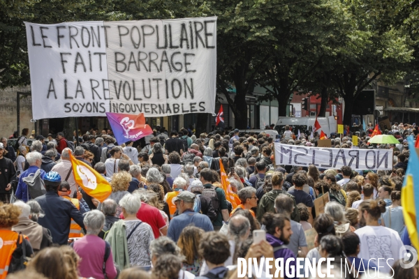 Bordeaux, Manifestation contre l extrême droite pour les élections législatives.