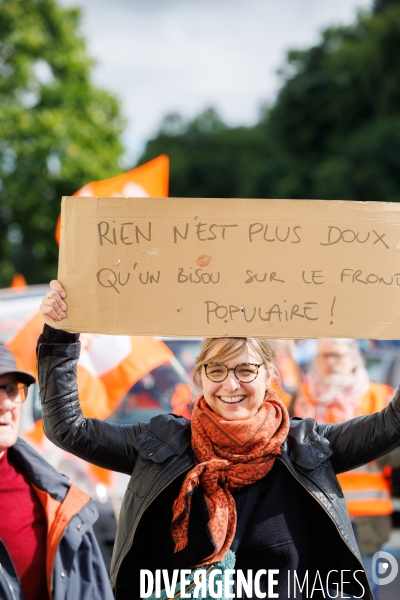 Manifestation pour le Front Populaire à Laval