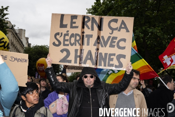 Manifestation contre l extreme droite Paris
