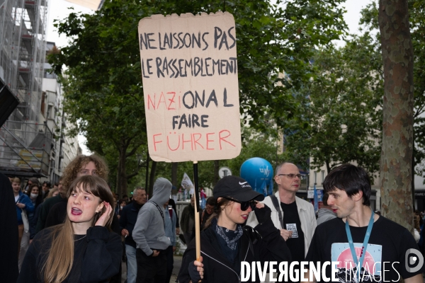 Manifestation contre l extreme droite Paris