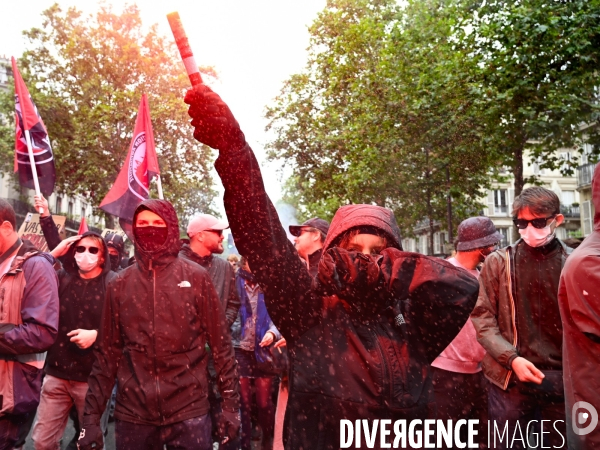Les jeunes à la manifestation contre l extreme droite, à la suite des élections européennes. Paris le 15 juin 2024.