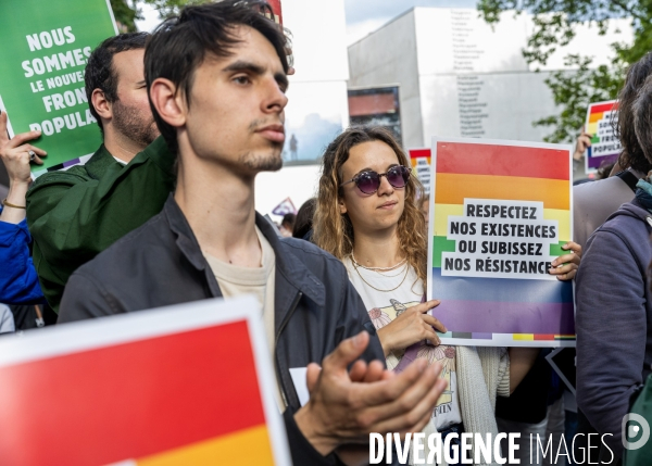 Meeting du Nouveau Front Populaire à Montreuil