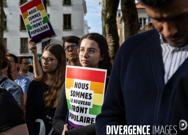 Meeting du Nouveau Front Populaire à Montreuil