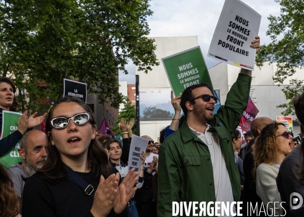 Meeting du Nouveau Front Populaire à Montreuil